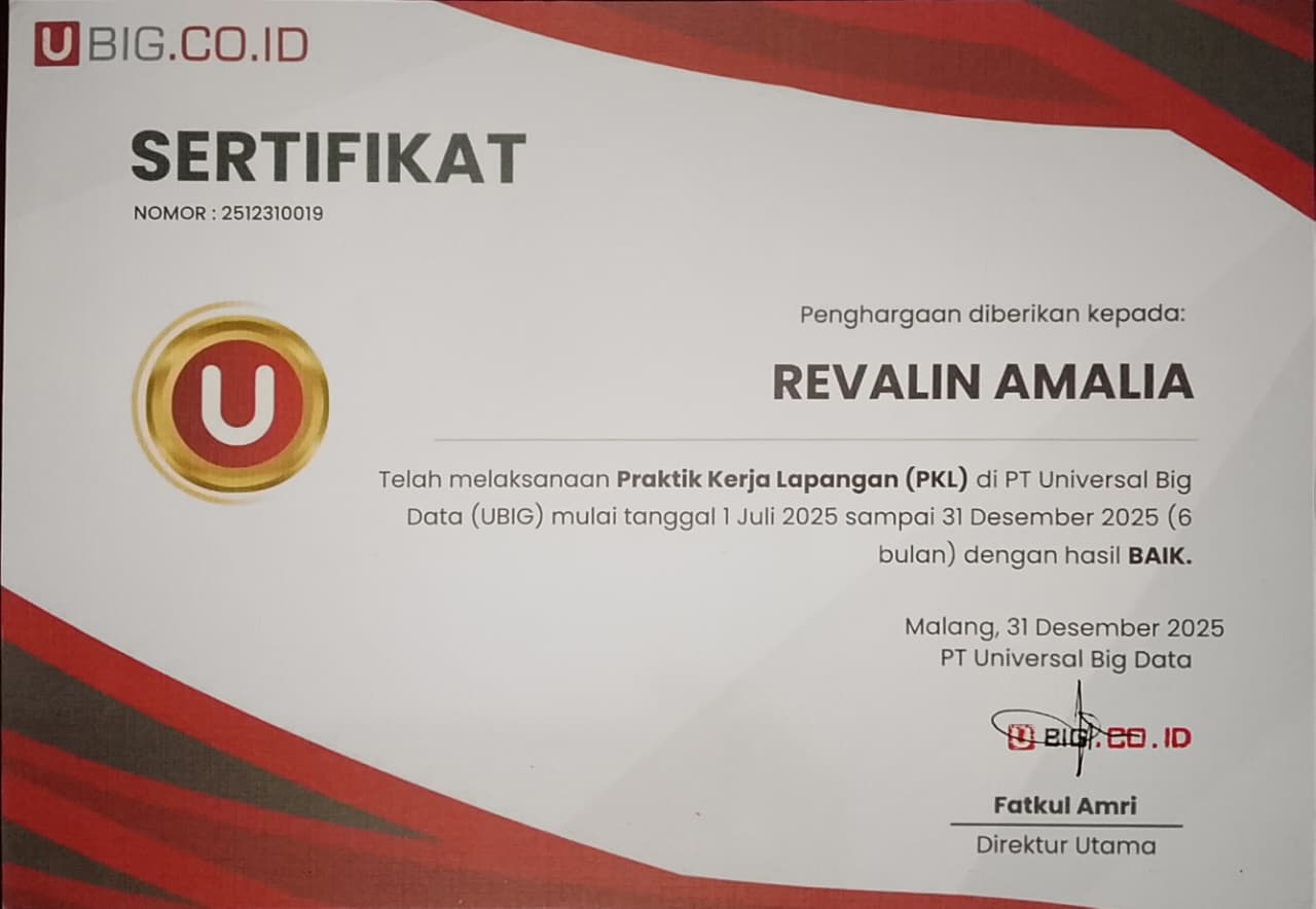Praktik Kerja Lapangan (PKL) - PT Universal Big Data